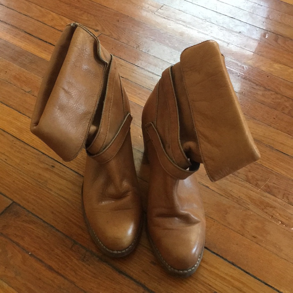 Vintage Dexter cuffed ankle boots w/ buckle sz 6.5